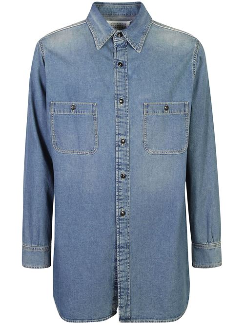 Blue cotton washed shirt Maison Margiela | S50DT0042S30815966